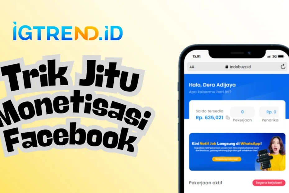 trik monetisasi facebook mudah